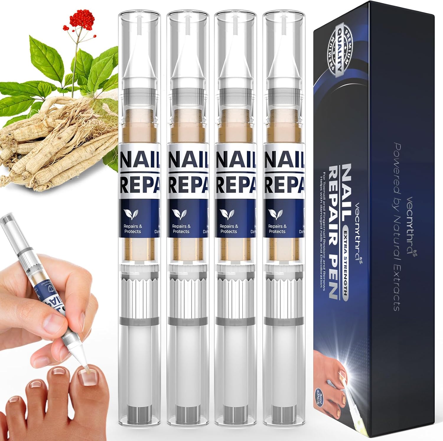 PUPCA Toenail Fungus Treatment Extra Strength Pen front view for nail repair