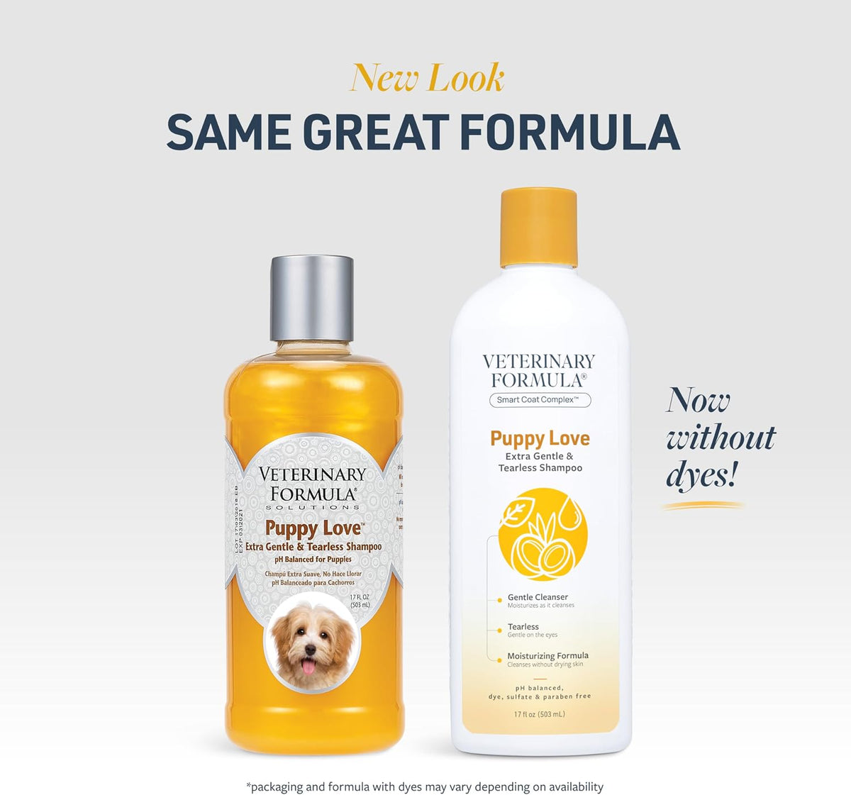 Veterinary Formula Puppy Love 17 fluid ounce shampoo label details