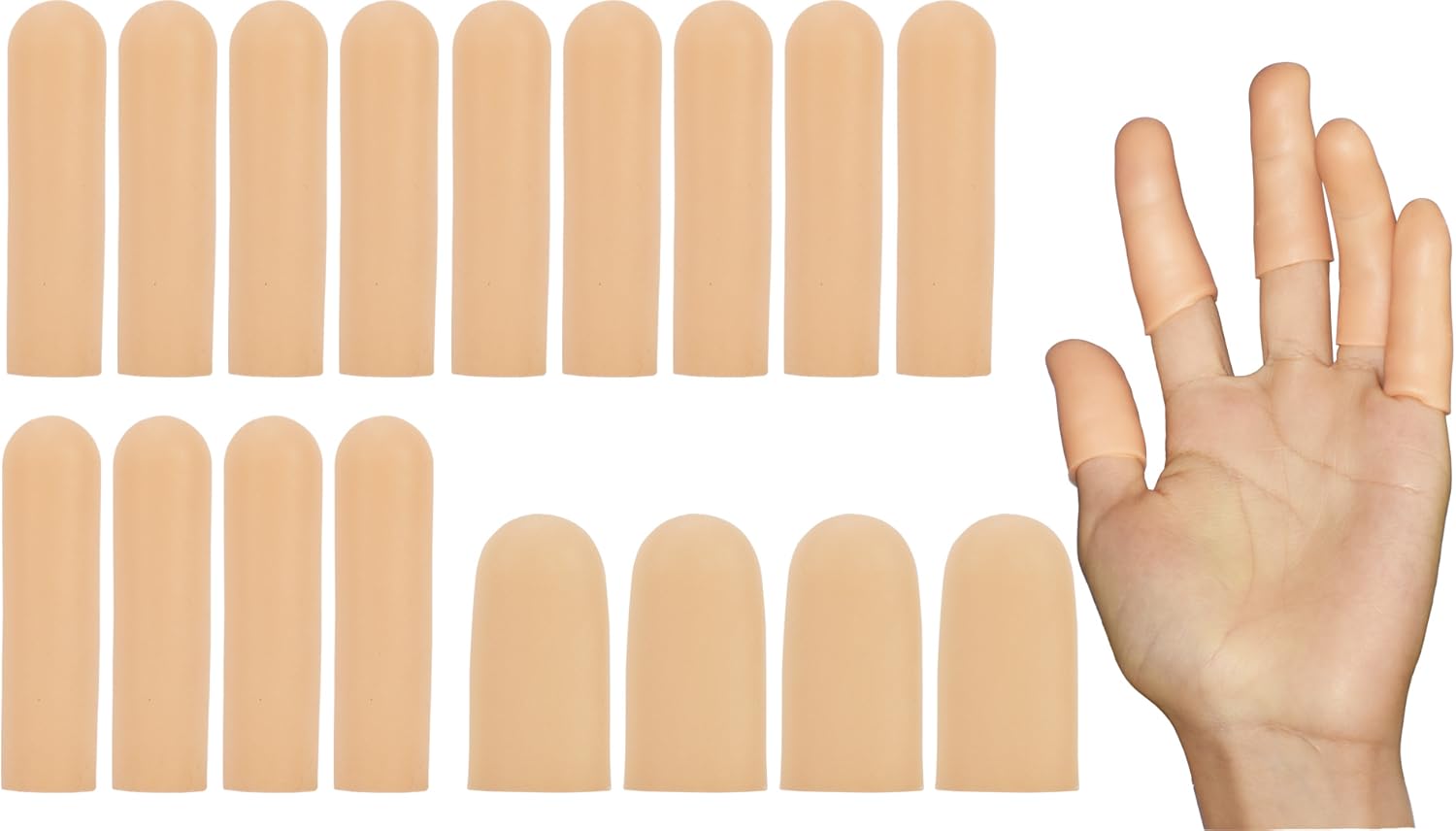 YIVCKOM protective finger sleeves set containing two different sizes