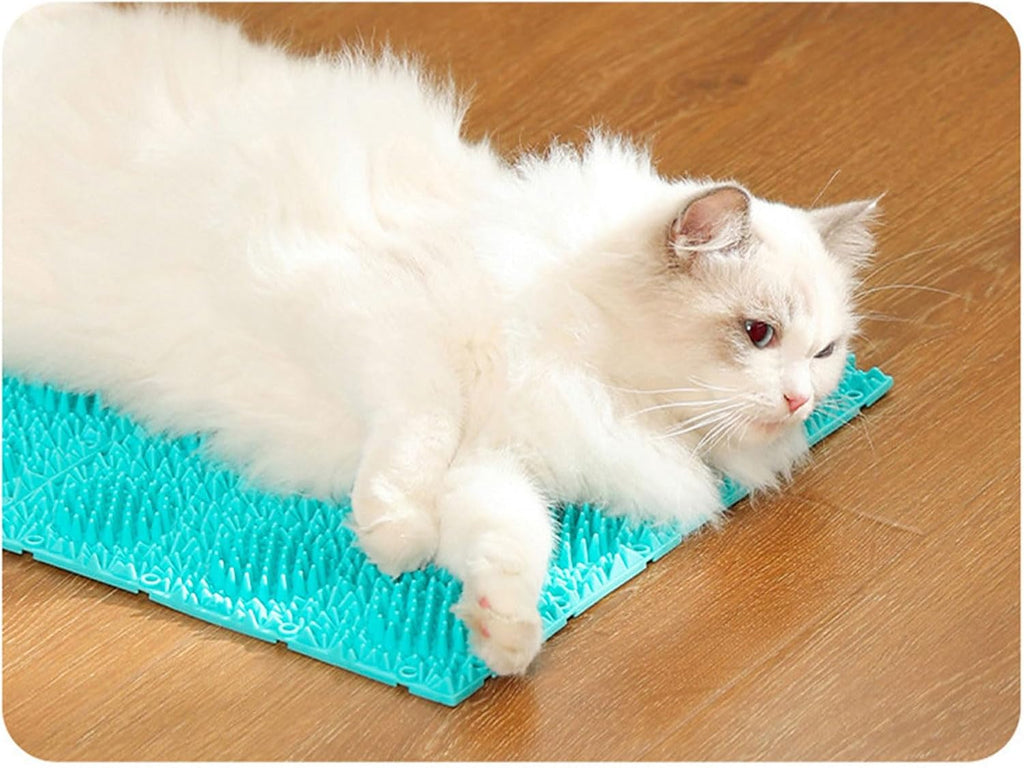 Side profile of the cat grooming tool demonstrating texture