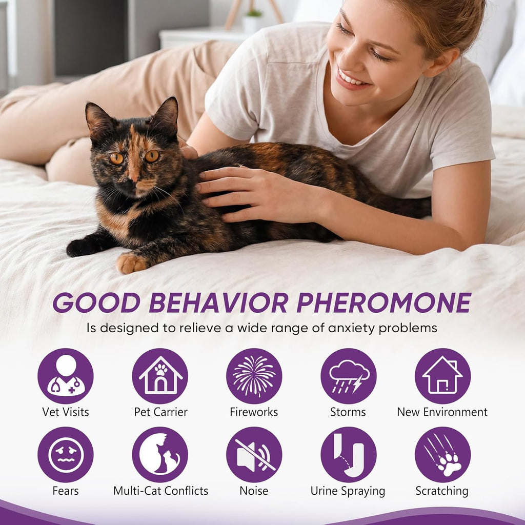 Nakesy 120 day supply cat calming pheromone refills and dual plugin devices packaging details