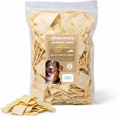 Hotspot Pets Rawhide Chips Dog Chews front view packaging