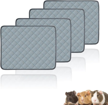4 Pack Guinea Pig Cage Liners Washable Guinea Pig Bedding Reusable Waterproof Super Absorbent Guinea Pig Pee Pads Anti Slip Mat for Small Animals Rabbit Hamster Rat -28 x 14 Inch - Image 12