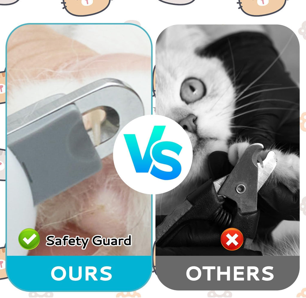 Ergonomic safety lock mechanism switch on the handle of the AABDTYYD adjustable kitten claw cutter