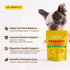Close up of beef flavored probiotic soft chew