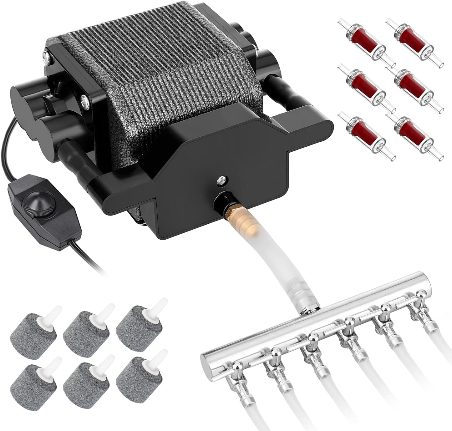 AquaMiracle 16W aquarium air pump front view