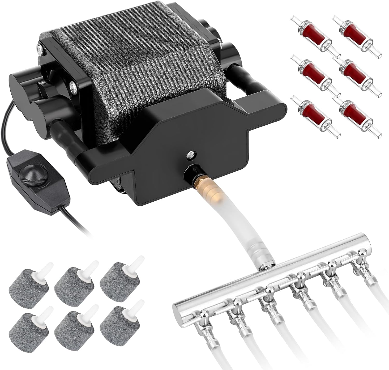 AquaMiracle 16W aquarium air pump front view