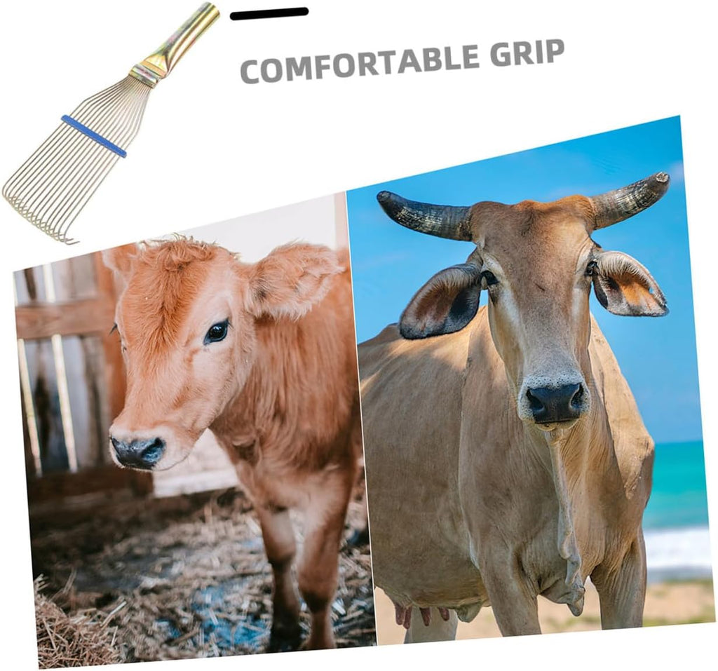 Callaron livestock wool brush showing twenty three centimeter steel teeth design