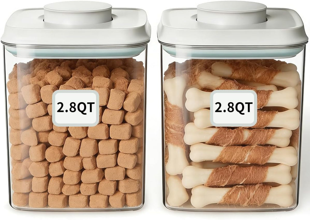 Ankou Dog Food Storage Container with 130ml Scoop - 4L/4.2qt Airtight Dog Food Container for Kibble & Treats, BPA-Free Cat Food Storage Container, Stackable Pop Lid Plastic Container with Lid - Image 9