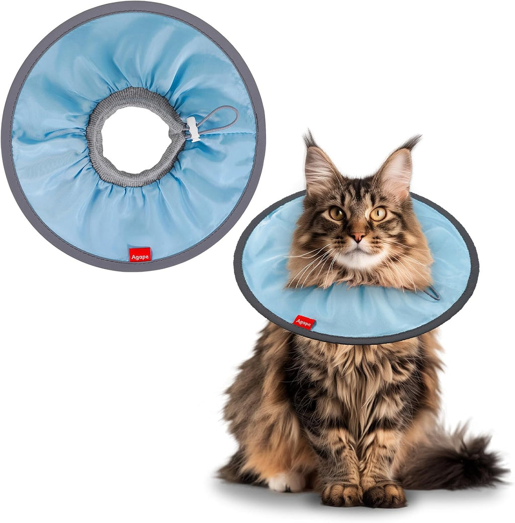 Agape Summer Soft Cat Cone, Lightweight Collar to Stop Licking & Scratching | Comfy Adjustable Cat Elizabethan Collar for After Surgery and Neuter Recovery, Water-Repellent Neck Cone for Cats & Kittens - Image 12