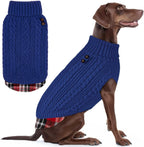 KYEESE Dog Sweater Soft Pullover Dog Sweaters for Small Dogs Male Warm Turtleneck Small Dogs Sweater with Gingham Patchwork Stretchy Knitwear Cat Clothes Comfy Pet Coat for Fall Winter Cold Weather - Image 14