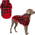 KOOLTAIL Plaid Dog Hoodie Pet Clothes Sweater with Hat and Pocket for Small Medium Large Size Dogs, Soft Winter Warm Dog Cold Weather Coat, Fleece Fall Dog Hooded Sweatshirt for Puppy Cats, Red S - Image 15