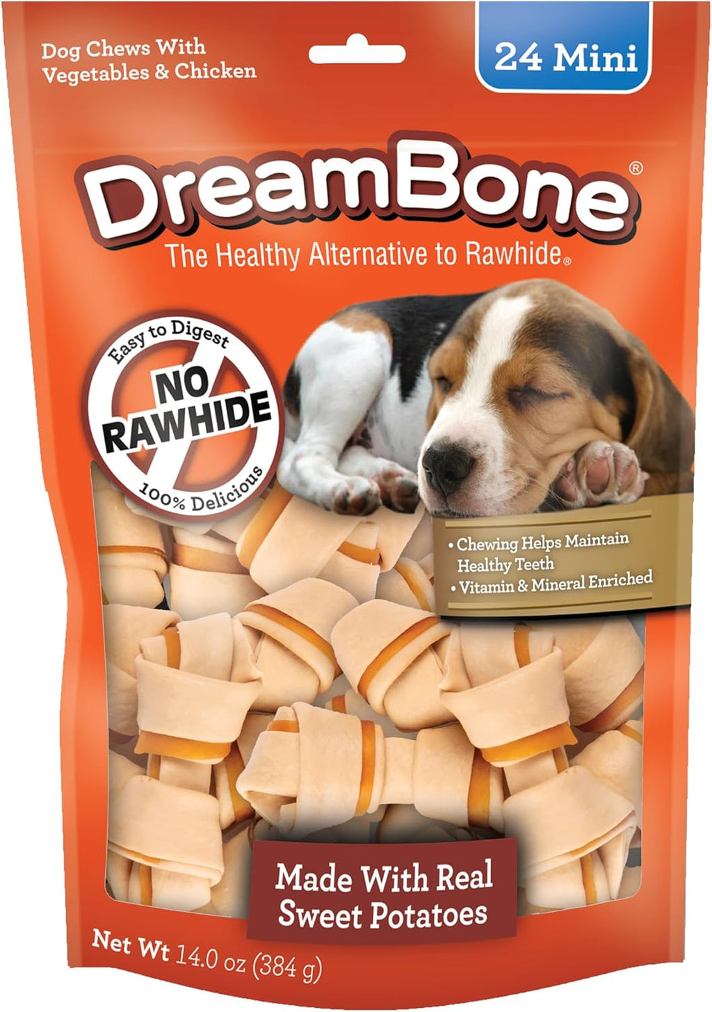 DreamBone Chicken Mini Bone Dog Treats, Daily Rawhide-Free Chew, Digests Safely and Completely, With Real Protein, Chicken and Veggies, 50 count - Image 15