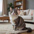 Adjustable metal gold chain collar for small pets