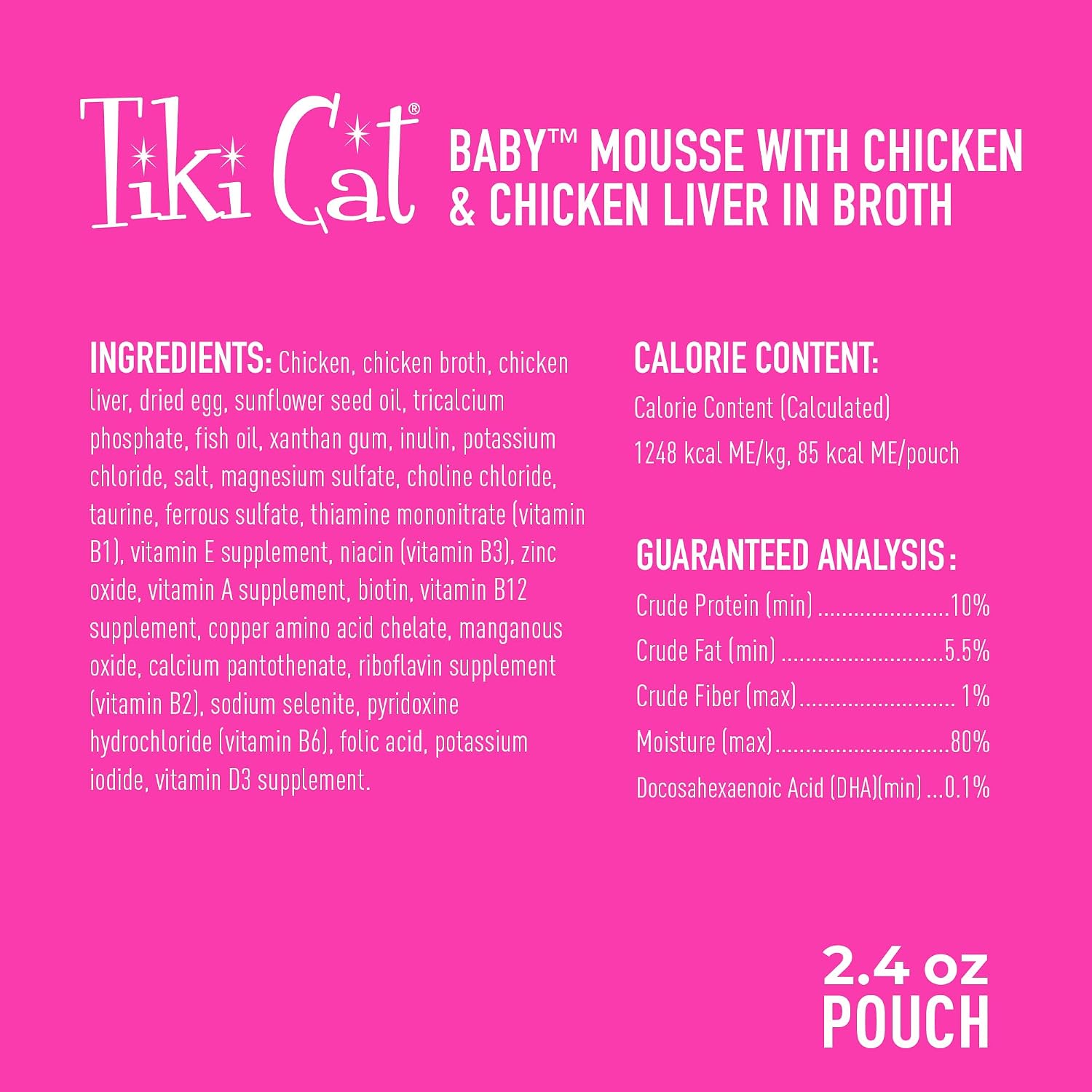 Tiki Cat baby chicken and chicken liver recipe nutrient dense kitten nutrition
