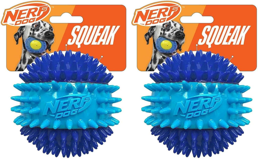 Nerf Dog heavy duty chewing ball for dogs showing product dimensions