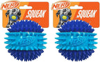 Nerf Dog heavy duty chewing ball for dogs showing product dimensions