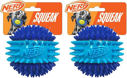 Nerf Dog heavy duty chewing ball for dogs showing product dimensions