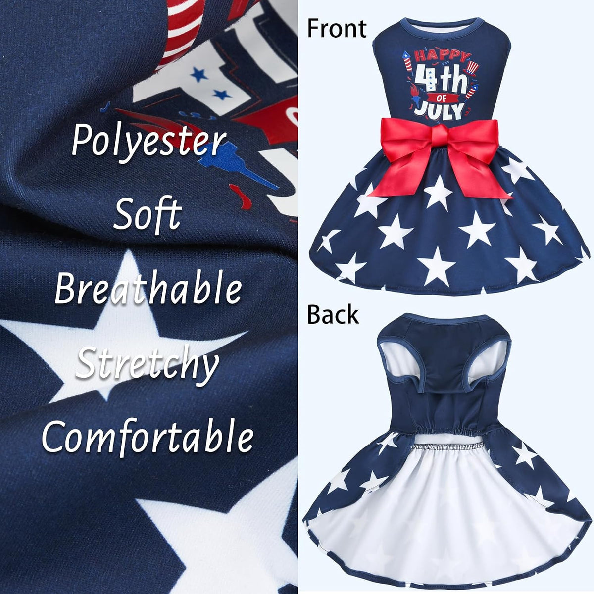 Flexible sleeve design on the XPUDAC dog dress for easy pet wearing