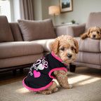 Pistha dog shirt showing neat edge wiring and comfortable neck opening