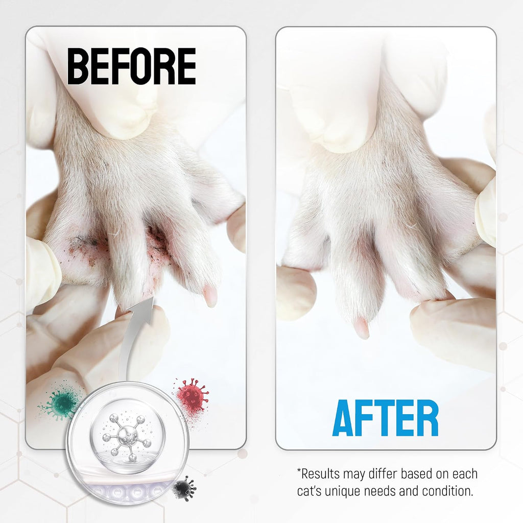 Colloidal silver 50 PPM feline wound care solution packaging