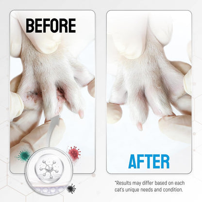 Colloidal silver 50 PPM feline wound care solution packaging