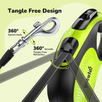 Small dog being walked with Pecute 18.2 foot retractable leash