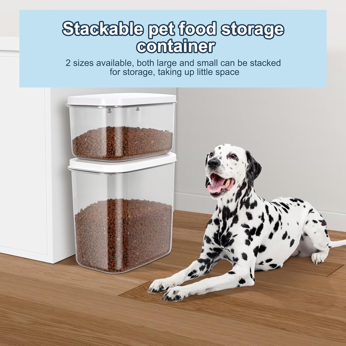Leawalk transparent food storage container with measuring scoop