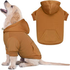 Dog Sweaters for Medium Dogs,Dog Hoodie Sweater Solid Soft Brushed Fleece Pet Clothes Pet Hoodie Sweatshirt with Pocket(Grey-M) - Image 14