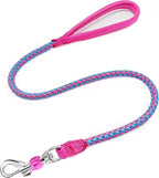2/3/4/6/10 Foot Reflective Dog Leash Strong Nylon Rope Braided Heavy Duty for Large and Medium Small Dogs Walking Training Leads (Black, 3ft * 1/2") - Image 10