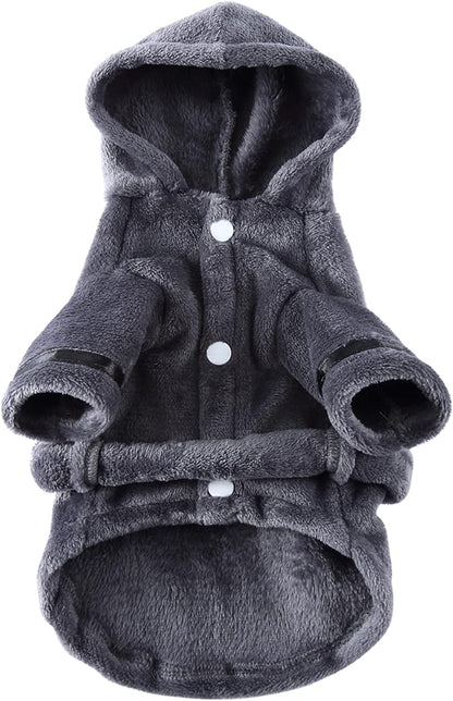 Petyoung Pet Bathrobe Dog Pajama Thickened Hooded Bathrobe Quick Drying and Super Absorbent Dog Bath Towel Soft Pet Nightwear for Puppy Small Dogs Cats - Image 10