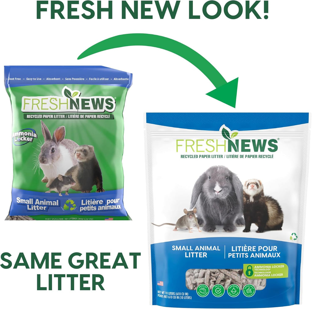 Fresh News paper bedding pellet texture close up