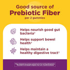 Nature Made Probiotic Prebiotic Fiber Gummies texture and close up