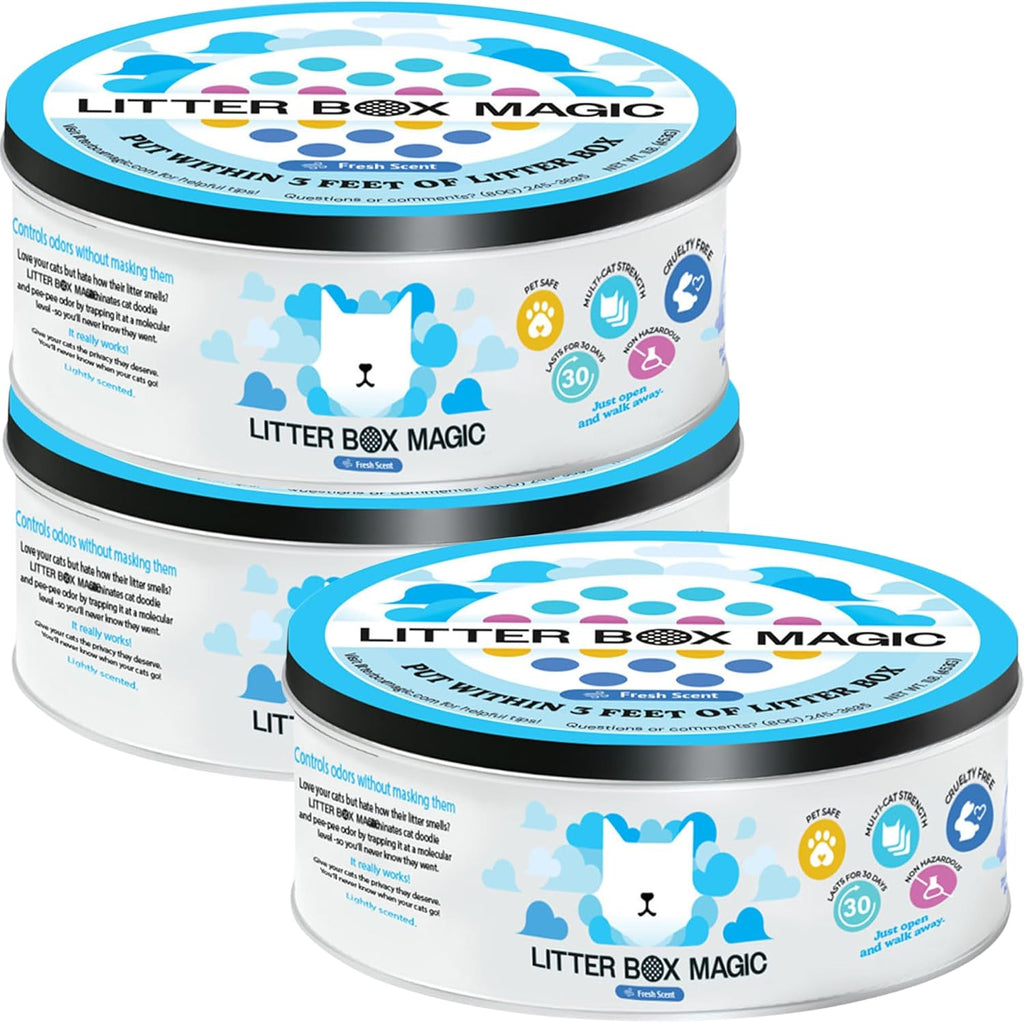 USA imported Litter Box Magic cat litter deodorizer solid gel jar packaging back