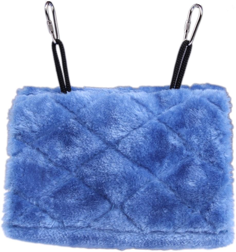 Vktech(R) Plush Snuggle Bird Hammock Hanging Snuggle Cave Happy Hut Bird Parrot Hideaway Size M (23.5 * 22cm) (Blue) - Image 5