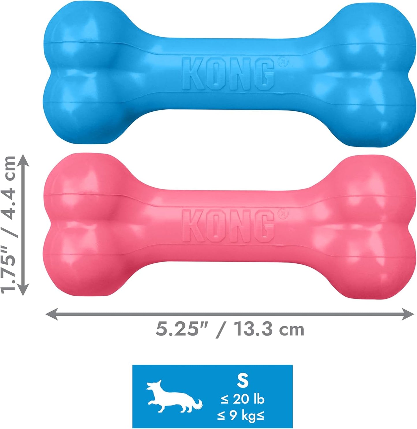 KONG Puppy Goodie Bone side profile interactive stuffable puppy chew toy