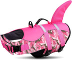 Queenmore Dog Life Jacket Ripstop Dog Shark Safety Vest Adjustable Preserver with High Buoyancy and Durable Rescue Handle for Small,Medium,Large Dogs, Blue Camouflage Large - Image 9