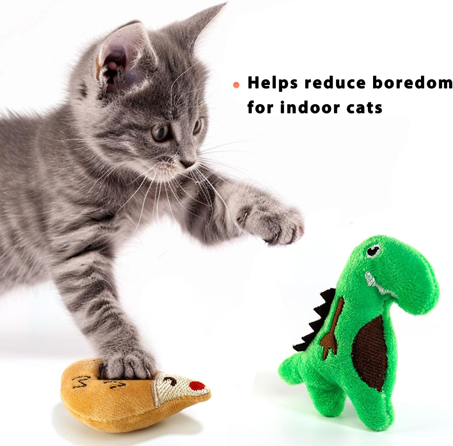 Premium organic catnip filled blue bird plush toy for kittens.