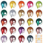 Sutozmiwe 24 piece chrome nail powder set front view packaging
