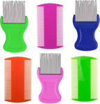Hession 6 pack flea lice and dandruff removal comb set front view