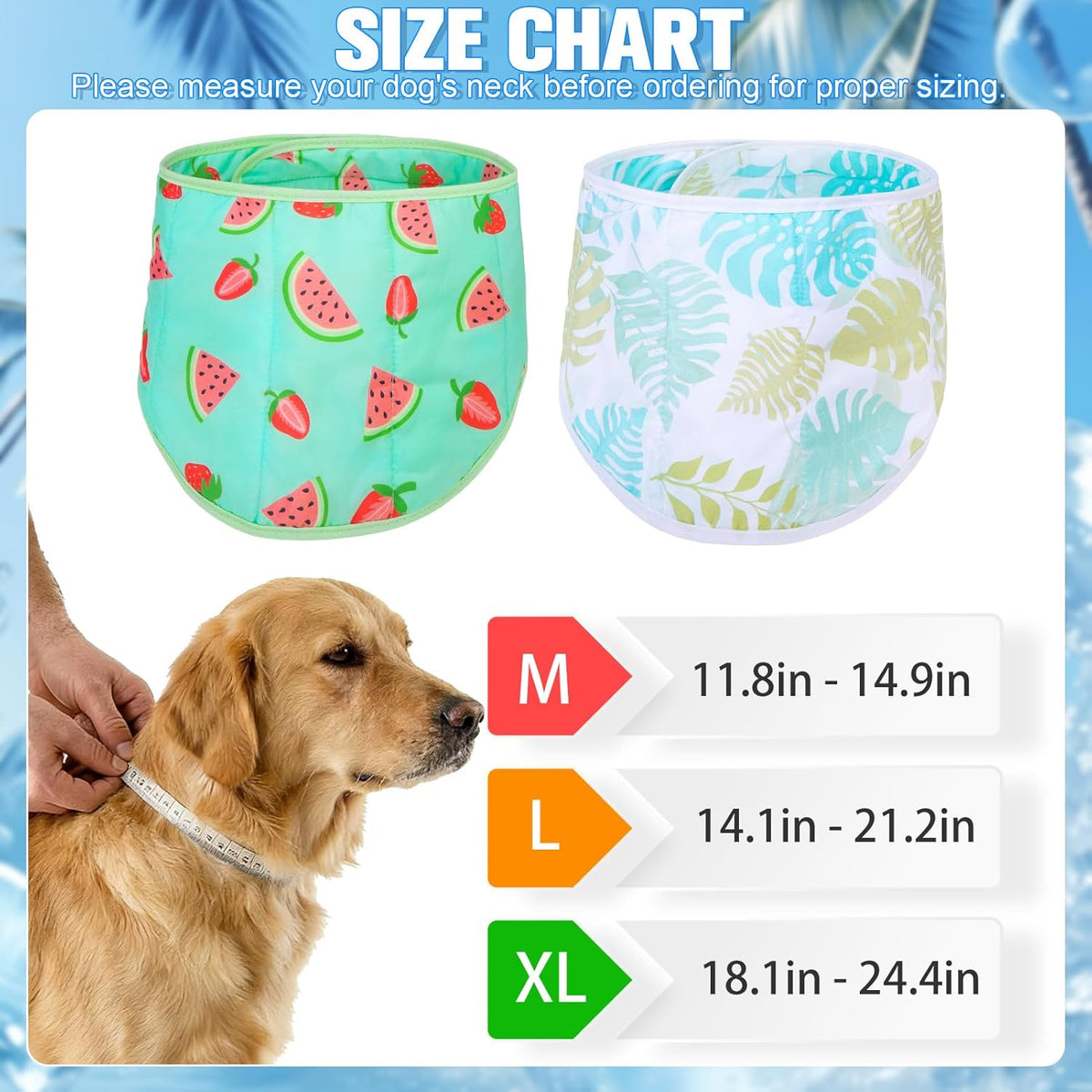 Pet cooling bandana being soaked in water for activation