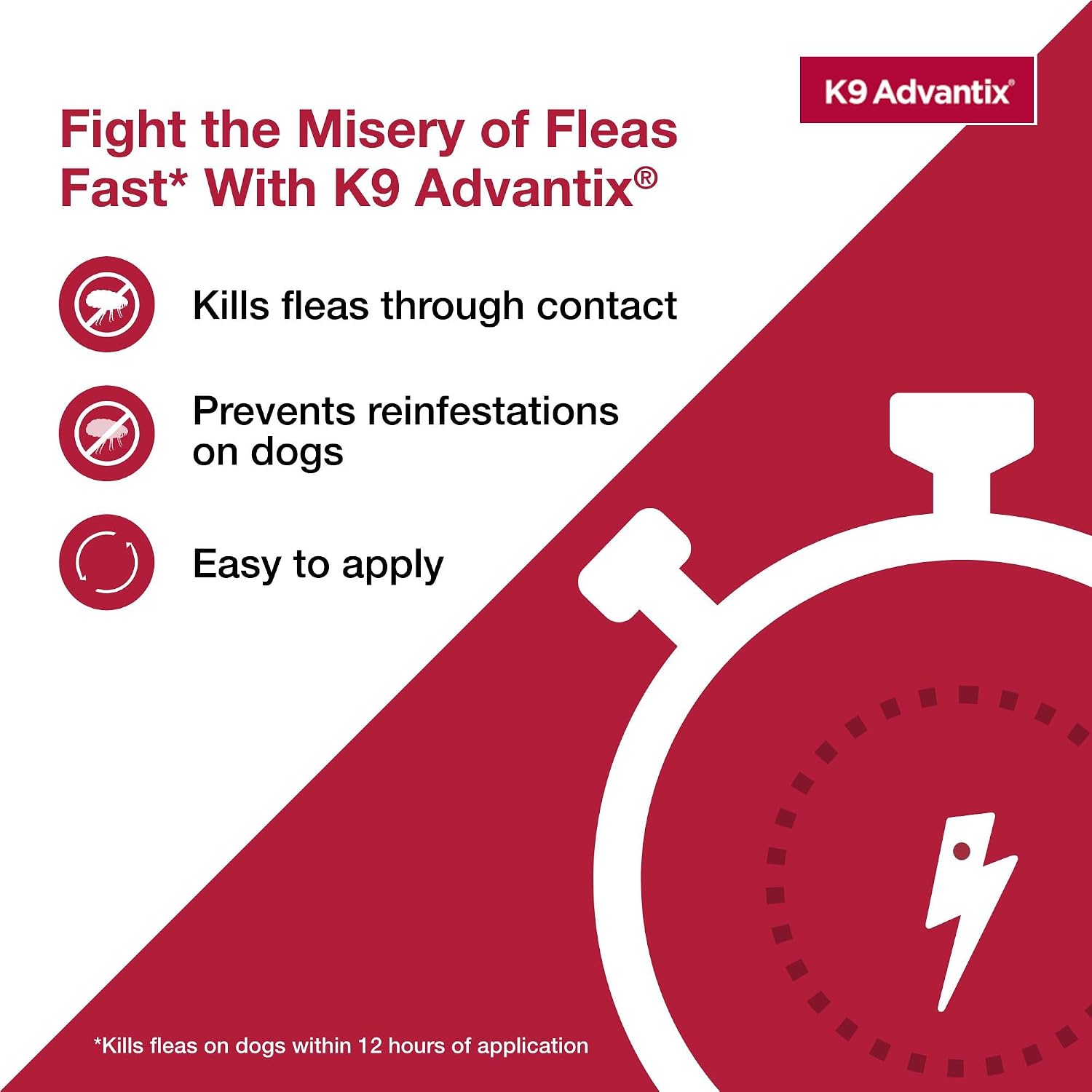 K9 Advantix waterproof flea and tick protection active ingredients label close up