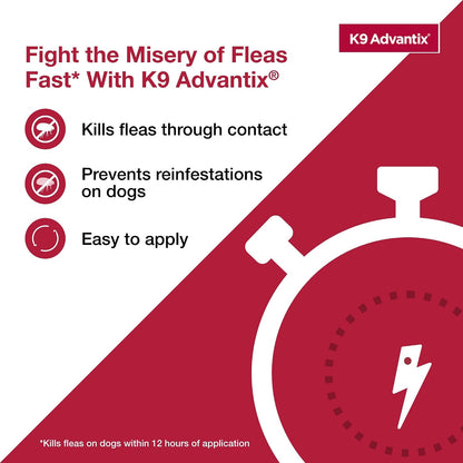 K9 Advantix waterproof flea and tick protection active ingredients label close up