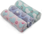 1 Pack 3 Puppy Blankets Super Soft Warm Sleep Mat Grey Cute Print Fluffy Fleece Pet Flannel Throw Dog Blankets for Small Dogs Cats,Star&Bone&Love- Small (23"x15") - Image 11