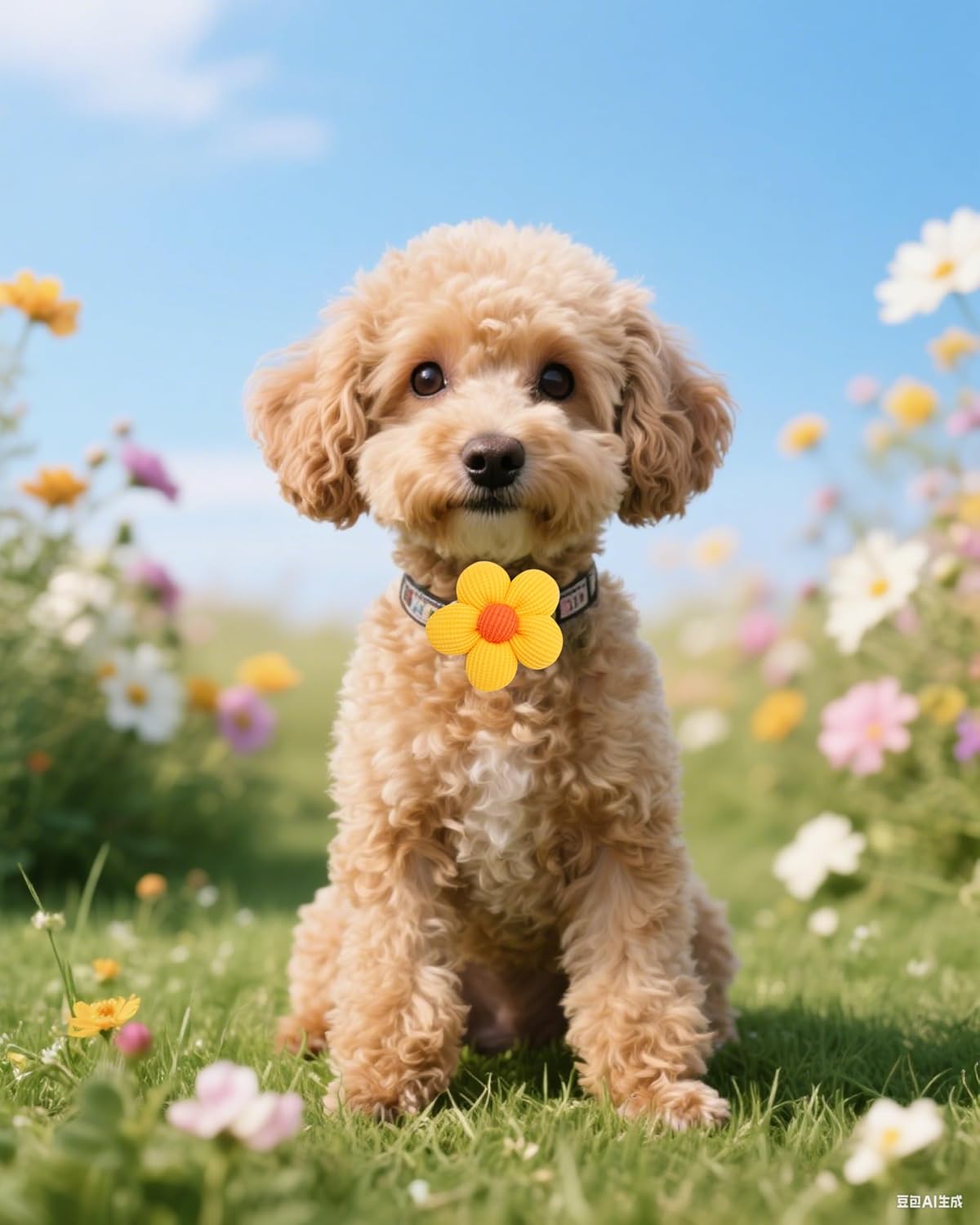 PET SHOW removable flower slide charms for standard size pet collars