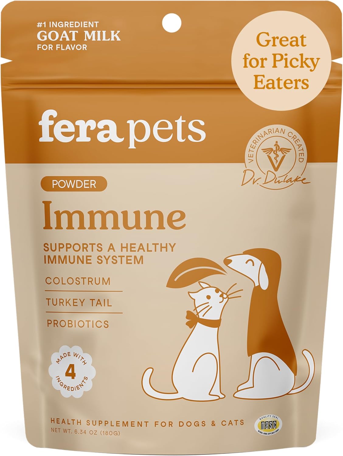 Fera Pets Goat Milk - Calming Supplement for Dogs & Cats - Ashwagandha, L-Theanine, & Passion Flower - Supports Anxiety Relief & Relaxation - for Picky Eaters - 60 TSP - Image 11
