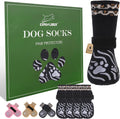 Expawlorer dog socks black extra large front view for paw protection