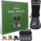 Expawlorer dog socks black extra large front view for paw protection