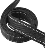 Close up view of the one foot traffic handle on the Primal Pet Gear dog leash.