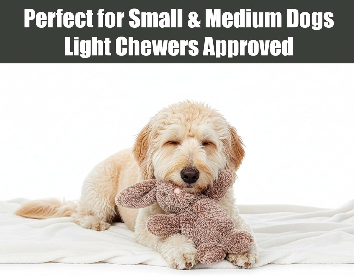 Side view of Spot Cuddle Bunnies toy for dogs